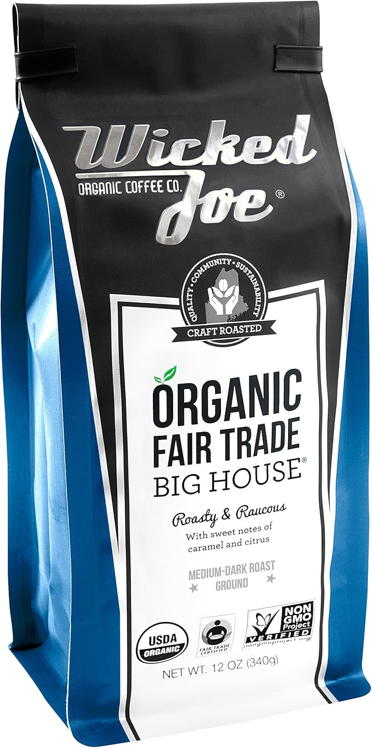 Wicked Joe Organic Fair Trade Big House Ground Coffee